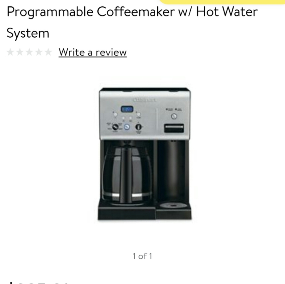 Cusinart 12-cup programmable hot H2O system coffee